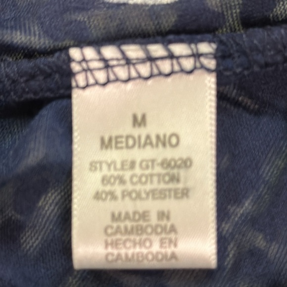 Zenana Outfitters Penn State Cotton Blend Floral Sheer Crew Neck Longsleeved Tee - Picture 8 of 8